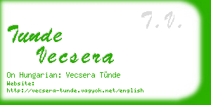 tunde vecsera business card