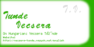 tunde vecsera business card